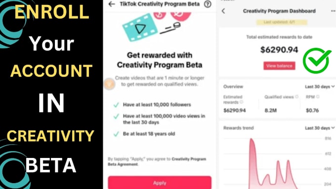 do complete tiktok  monetization account organically beta program