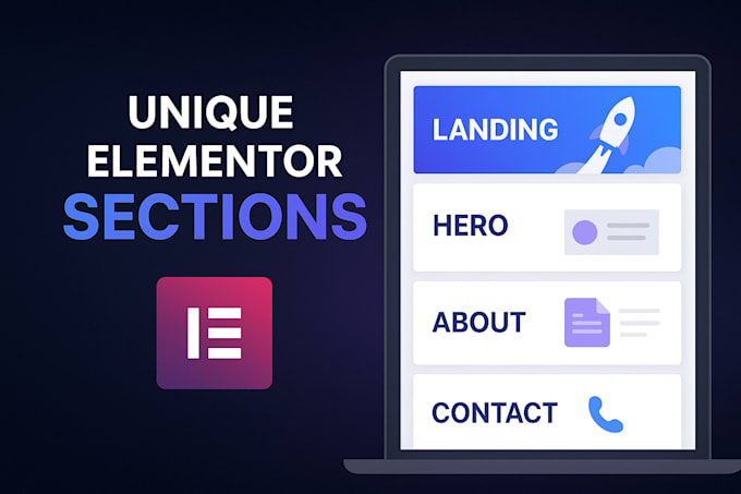design a custom elementor website section for your wordpress site