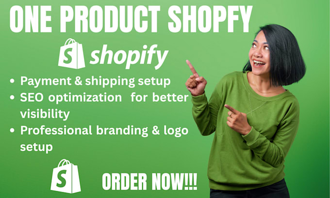 build one product shopify dropshipping store shopify landing page website design