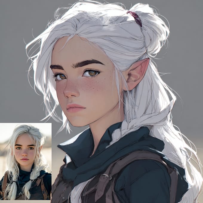 draw anime, realistic portrait or dnd character