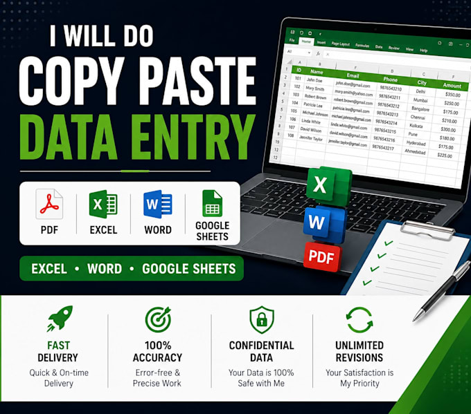 do data entry and copy paste work