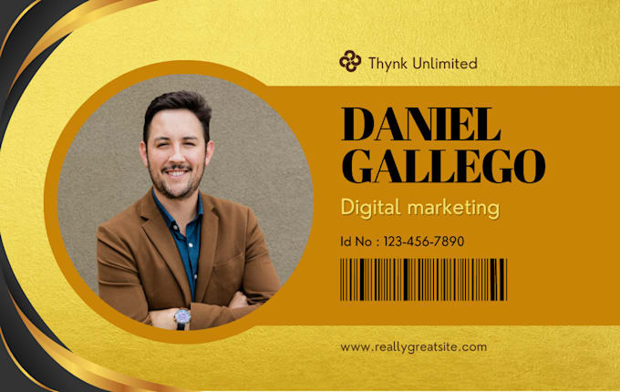 design a printable clickable interactive modern digital card for your business