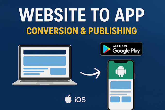 convert web to app android and ios and handle play store and app store launch