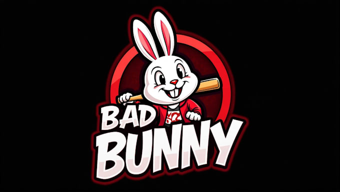 Design high quality bad bunny rabbit mascot logo with express delivery ...