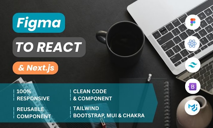 convert figma or xd design to react or next js app