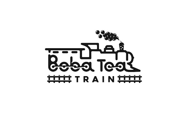 design professional powerful tea train logo