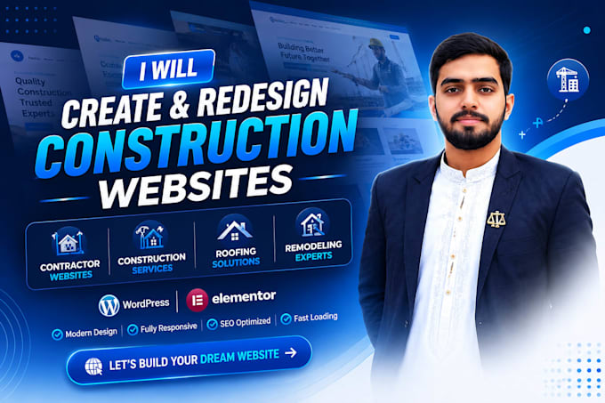 create design contractor, construction, remodeling website