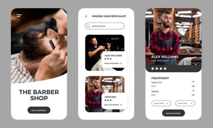 Develop a barber booking app for android and ios by Digital_hub_01 | Fiverr