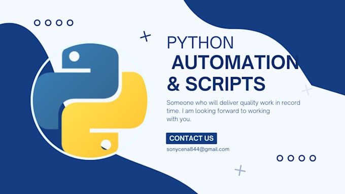 create  python automation scripts for your tasks
