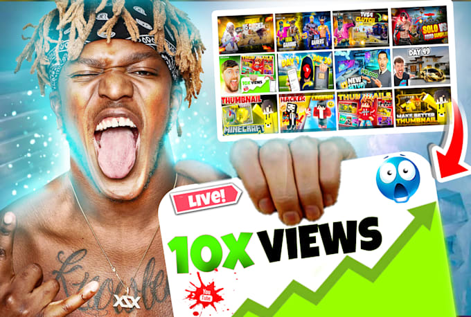 make best pubg, free fire, minecraft thumbnails in just 4hrs