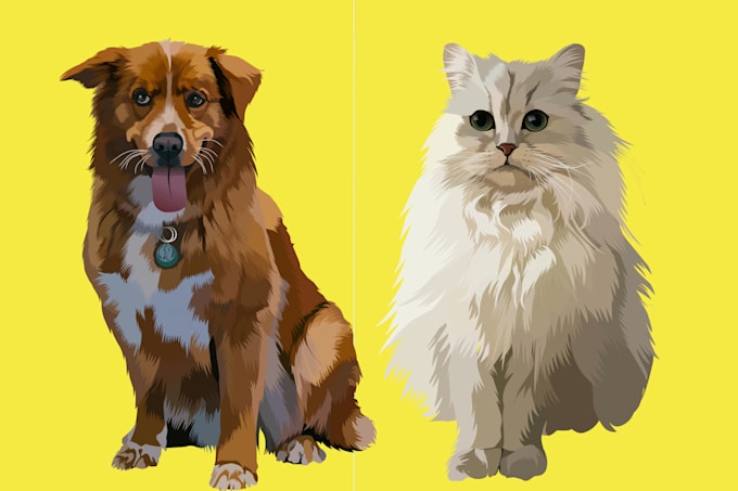draw vector illustration for your pet