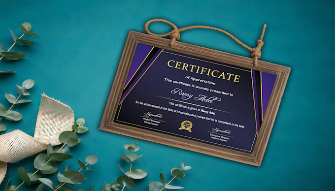 professional certificate of appreciation design