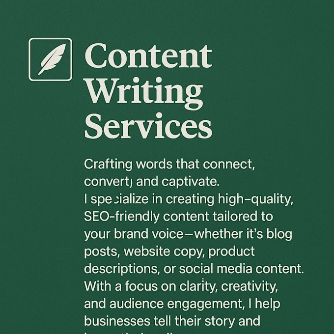 be your professional content writer
