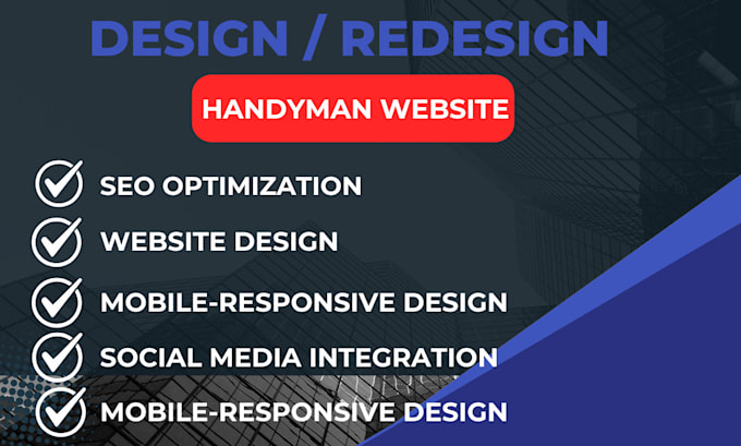create professional website for handyman, artist, plumber, painter website