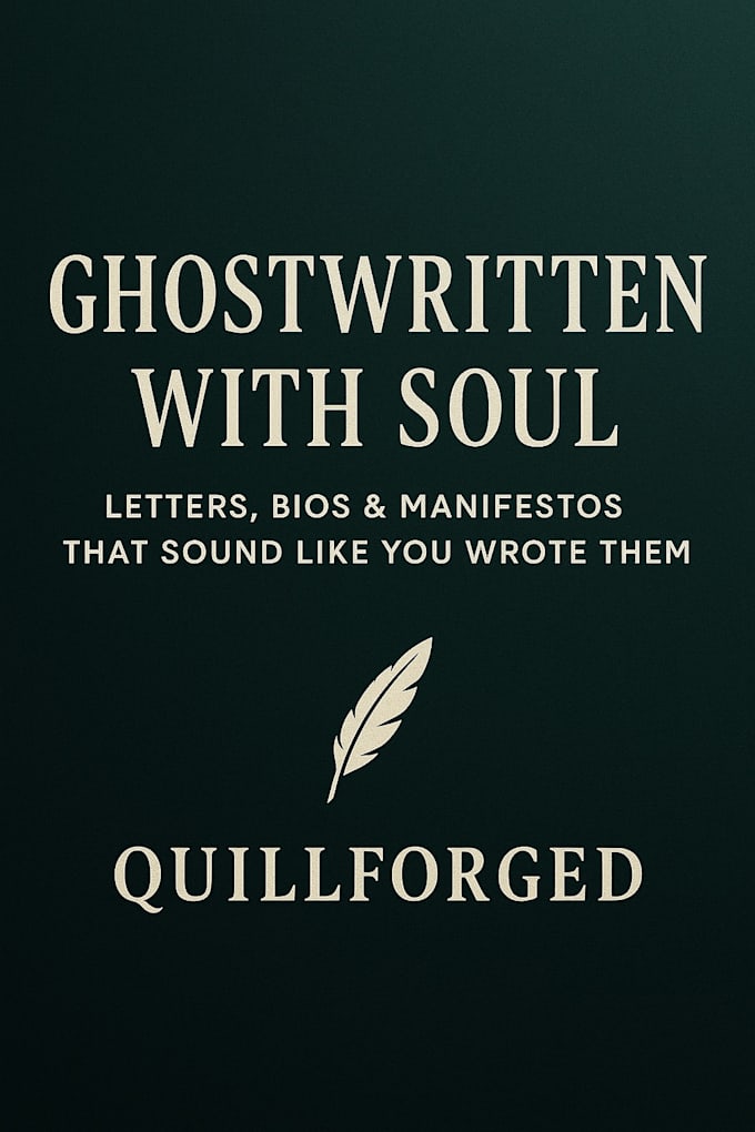 ghostwrite your ebook, memoir, or manifesto