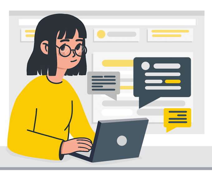 design 2d flat illustrations for your website and app