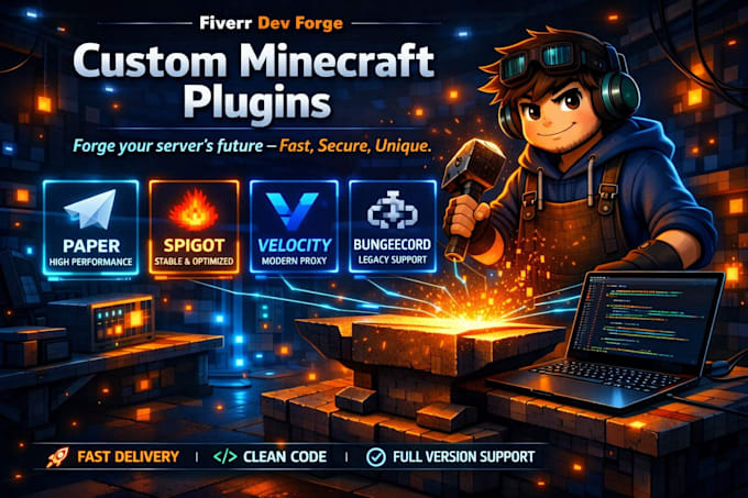custom minecraft plugin for spigot, paper and bukkit servers