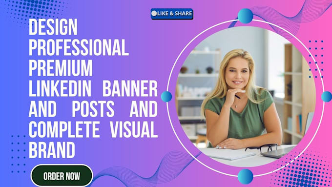 Design professional premium linkedin banner and posts and complete ...