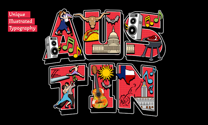 design unique illustrated typography for apparel