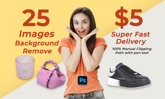 do background removal, clipping path, deep etching, and product retouching