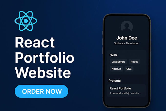 build a modern react portfolio website