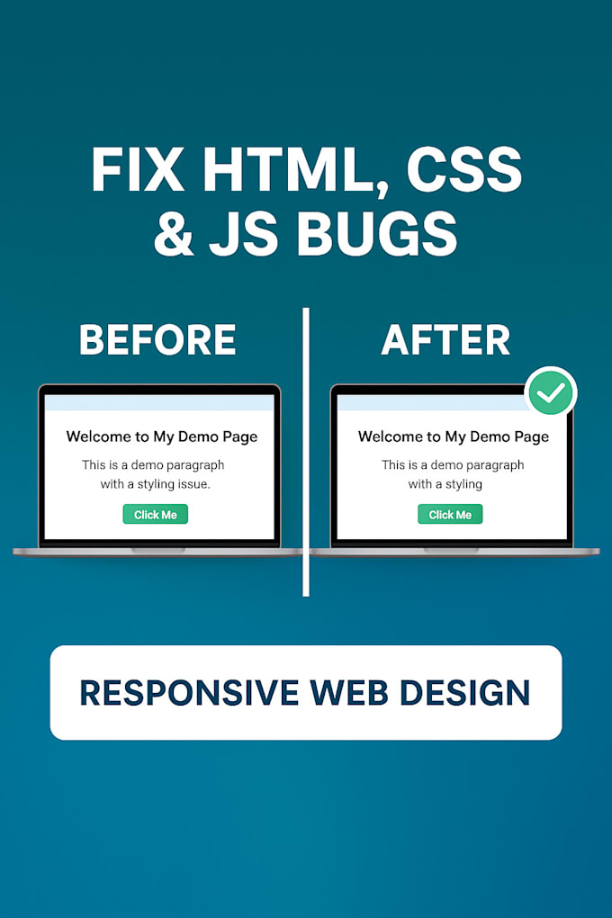 Fix html and css bugs in your website and professionally by ...