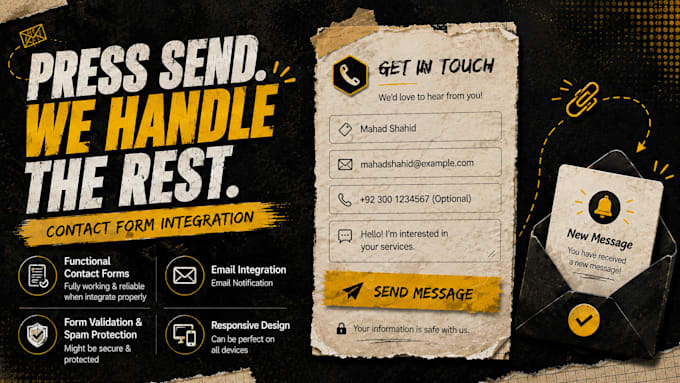 set up contact forms submissions, create web forms,fix forms related issues