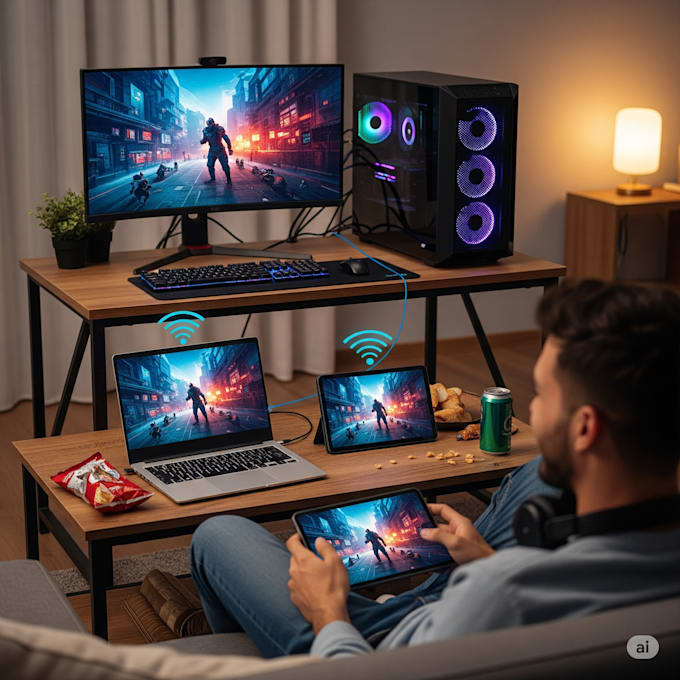 turn your computer into a cloud gaming server or remote access