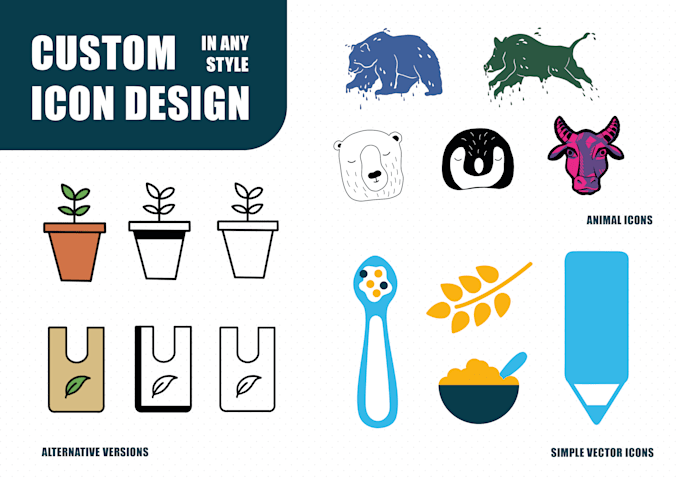 create modern and unique icons in any style