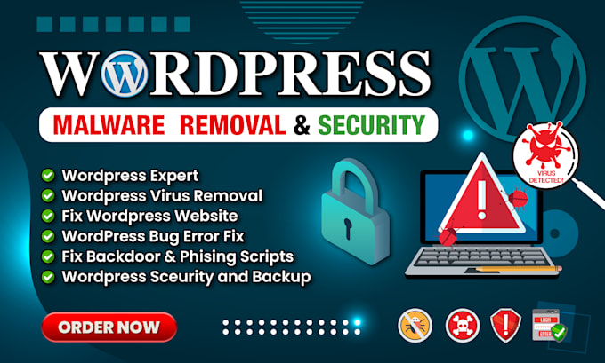 clean wordpress, fix bugs and issues, remove malware and secure wordpress site