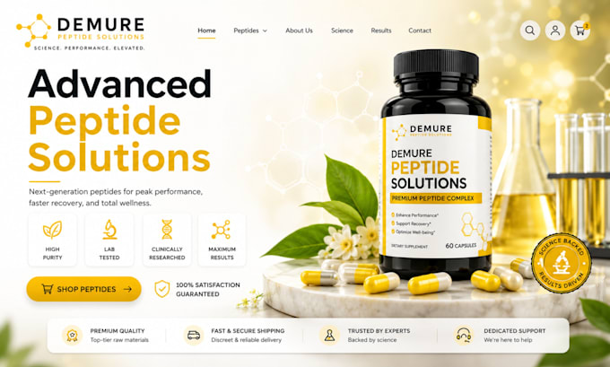 build peptide website peptide store research peptide woocommerce peptide website