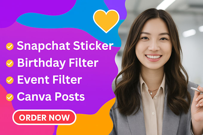 Snapchat Design Using Framer Design modern snapchat filters, frames stickers in canva by Florida ...