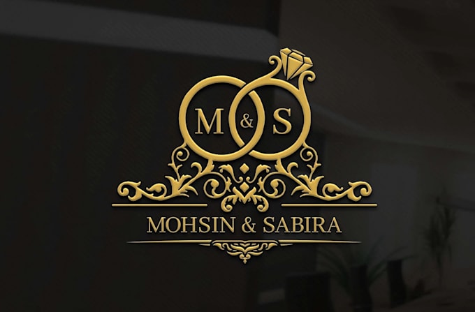 design modern and luxury wedding logo or monogram