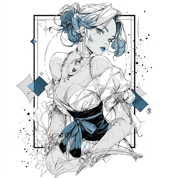 design a custom anime tattoo illustration