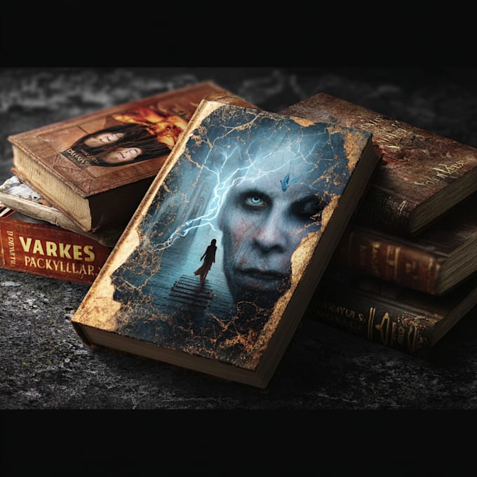 create a chilling, custom character horror book cover