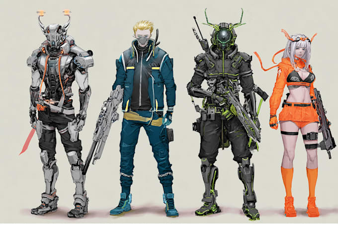 Draw futuristic scifi, mecha, and cyberpunk character art by Anninesa ...
