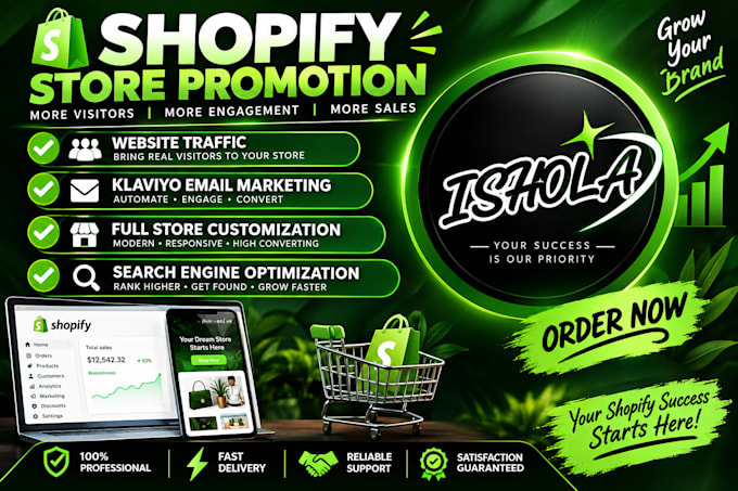 handle shopify promotion, marketing and shopify development