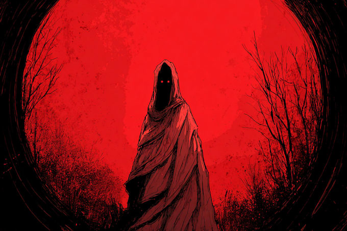 draw dark art horror illustration
