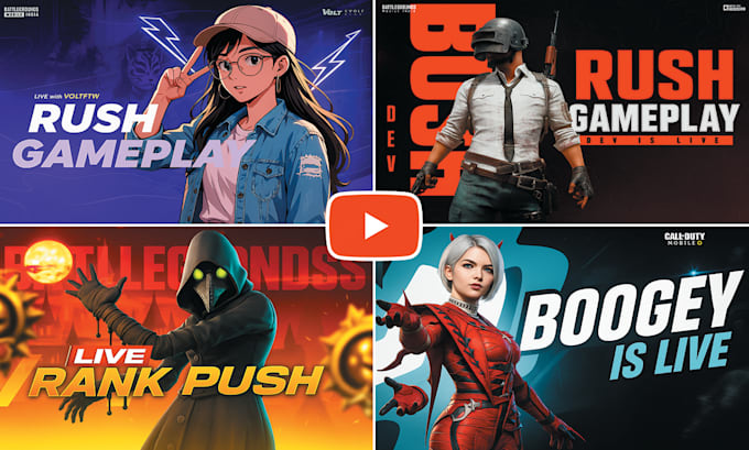 design premium clickbait and gaming thumbnail design