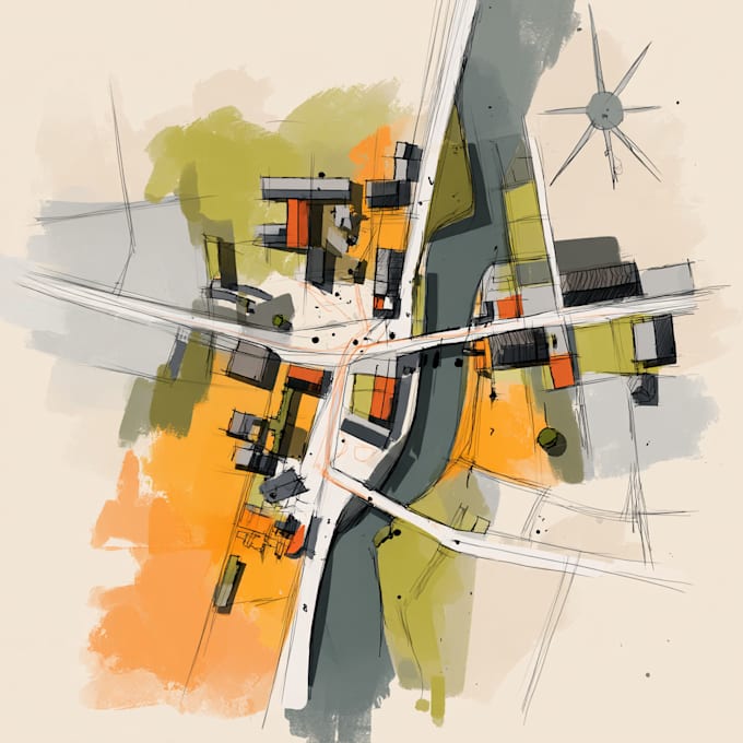 draw a custom digital map sketch