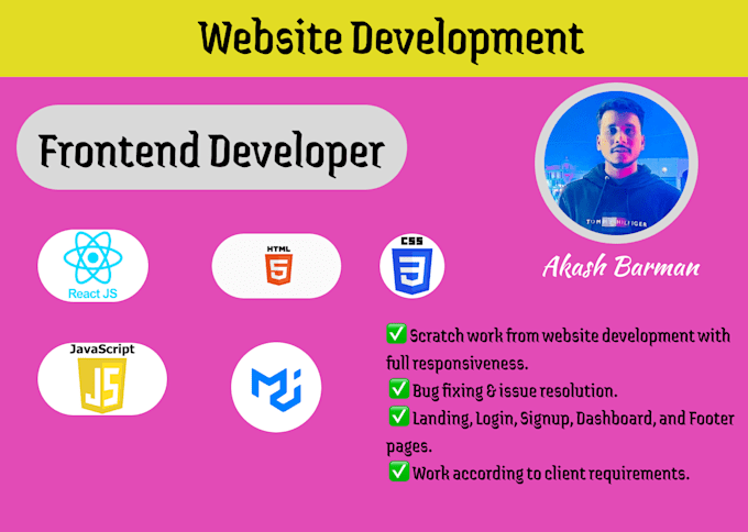 do website development and fix bugs