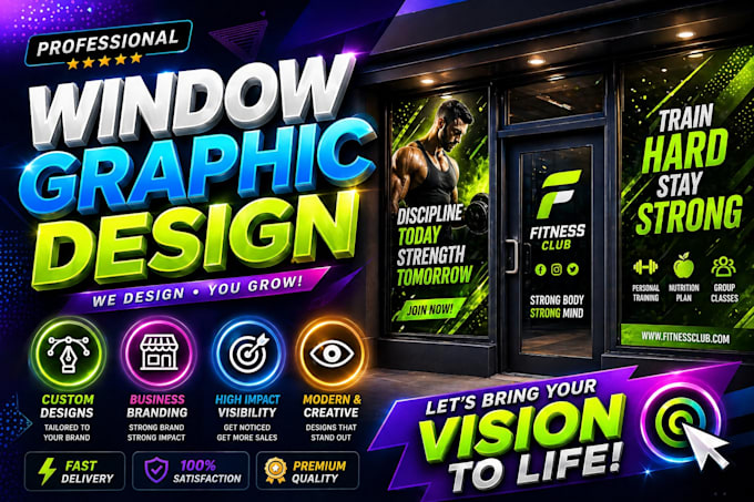 create outstanding window graphics shopfront or storefront