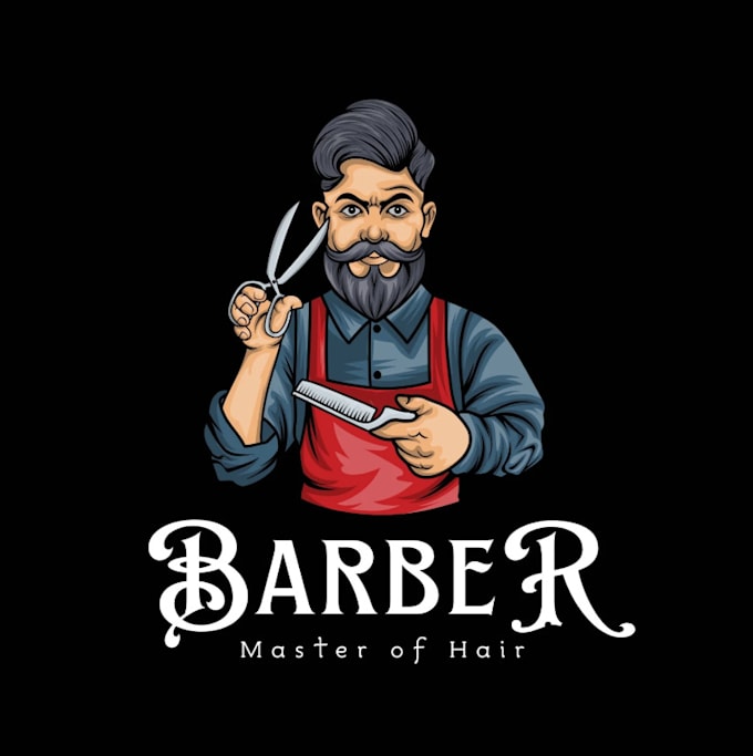 create modern vintage retro barbershop logo