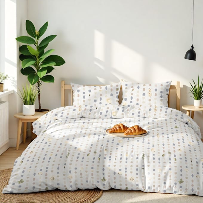 bedding mockup white bed sheets pillow covers PSD editable