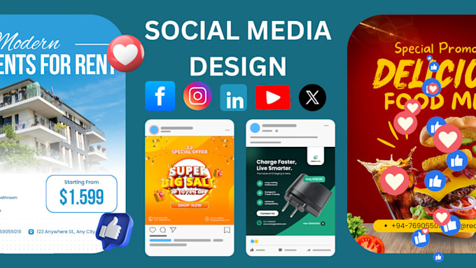 create professional facebook posts with eye catching designs