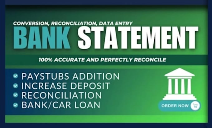 reconcile bank statement PDF to editable format