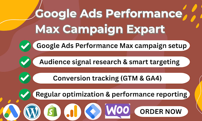 set up, audit and optimize google ads performance max campaign as PPC specialist