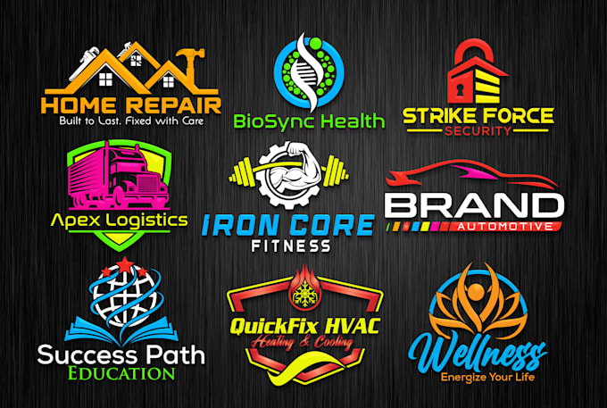 do modern minimalist custom business logo design and redesign