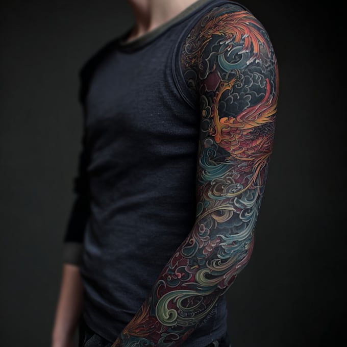 create a tattoo design of tattoo sleeve