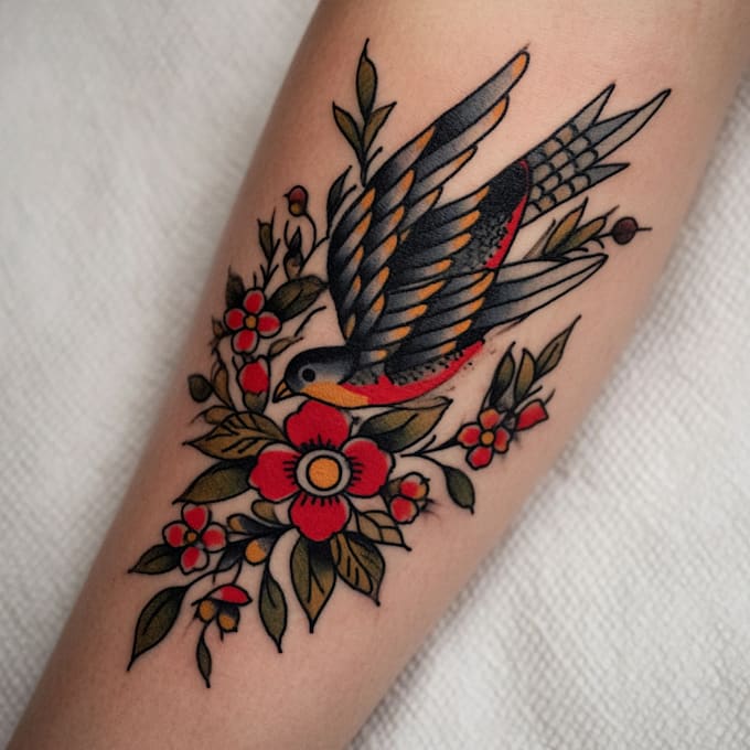 do traditional old school tattoo design